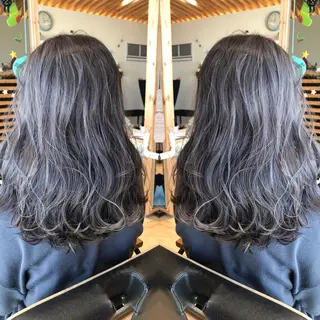 セミロング カラー 大久保 隆蔵のヘアスタイル