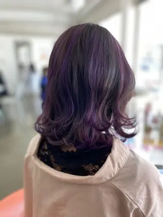セミロング カラー UP-PU ART  HAIRのヘアスタイル