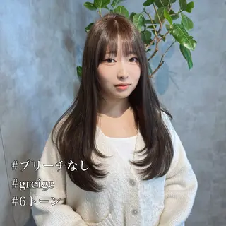 ロング カラー ヘアアレンジ レイヤーカット×透明 感カラーHAYATOのヘアスタイル