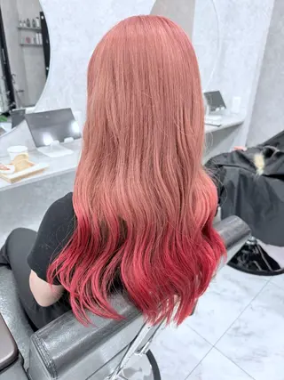 セミロング カラー 🌺ハイトーン🌺 矢葺 なぎさ🌺🌺のヘアスタイル