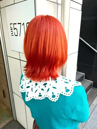ミディアム カラー 🎀透明感ブリーチ カラー🎀ミズキのヘアスタイル