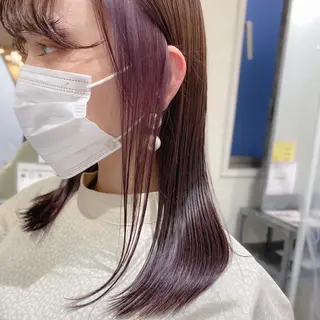 ミディアム カラー ヘアアレンジ 竹内啓太 ボブのヘアスタイル