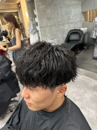 ショート パーマ メンズ 【メンズパーマ】比嘉 啓人のヘアスタイル