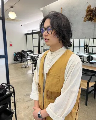 パーマ メンズ GO TODAY SHAiRE SALON表参道Polaris店所属・暖色カラー/ピンク カラー/HARUKAのヘアスタイル