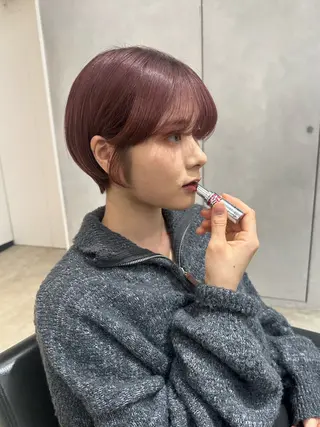 ショート カラー 似合わせ小顔ショート /akane🐰♥️のヘアスタイル