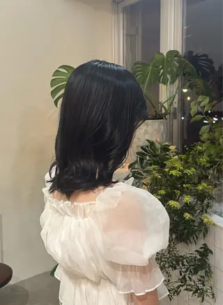 セミロング 暖色カラー モデル募集中MICOのヘアスタイル