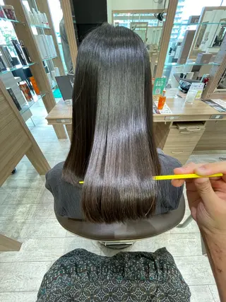 セミロング パーマ 加藤 未歩のヘアスタイル