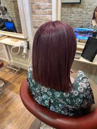 ミディアム カラー 💜にしむら みく💜のヘアスタイル