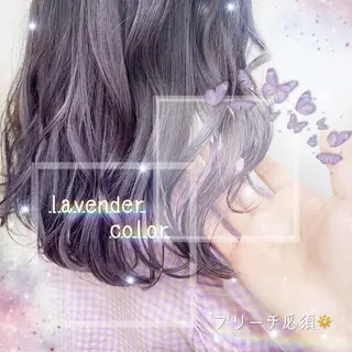 ミディアム カラー ヘアアレンジ 💕上野美容師☁ ブリーチ💖サワのヘアスタイル