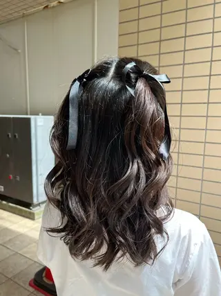セミロング ヘアアレンジ 🌼RIKA KAWAUCHI🌼のヘアスタイル