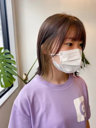 ショート カラー ヘアアレンジ ナカジ🌸ロブ/ボブ /前髪🌸のヘアスタイル