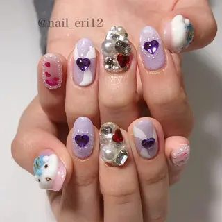 ミディアム ネイル nail salon &e eriのネイルデザイン