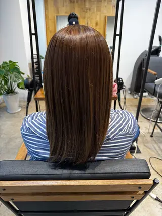 ミディアム カラー カットモデル/透明感 艶カラー/Rinのヘアスタイル