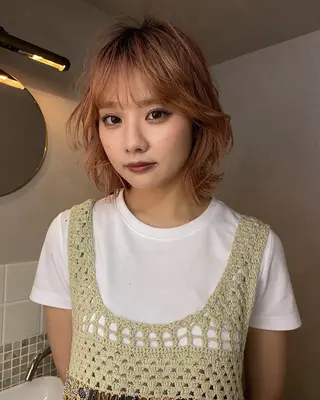 パーマ ミディアム nelke/レイヤー 立川/ブリーチのヘアスタイル