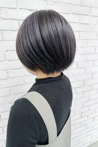 ショート カラー レイヤーブリーチ特化 ホワイト専門/岸のヘアスタイル