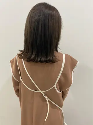 セミロング 透明感ニュアンス 柔らかstyle🤍のヘアスタイル