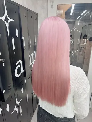 ミディアム カラー 💕誰より可愛い💕 ピンク🎀YUUKAのヘアスタイル