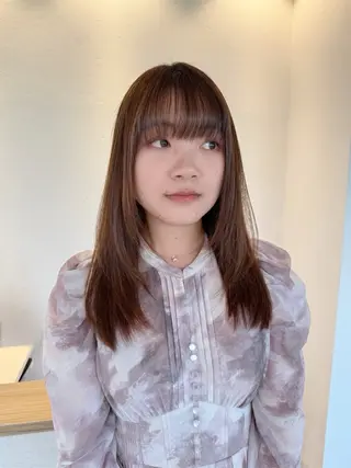 セミロング SALOWIN  north茶屋町店所属・💎透明感カラー💎 ナチュラルテイストのヘアスタイル