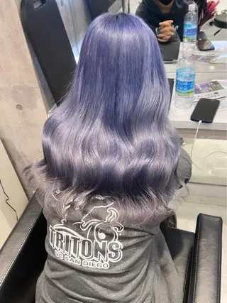 ロング カラー パーマ ヘアアレンジ メンズ キッズ ネイル マツエク・マツパ アイブロウ 🎀韓国スタイル YURINA🎀のヘアスタイル