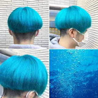 ショート カラー メンズ "PEPPU "所属・派手髪、ハイトーン ショートヘアShinのヘアスタイル