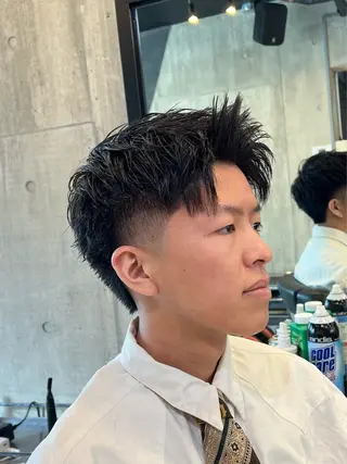 ショート メンズ BINGO HAIR WORKS 【ビンゴヘアワークス】所属・🎱メンズフェード 特化HYOGA🎱のヘアスタイル
