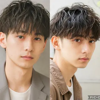 ショート カラー パーマ メンズ 美容院難民の救世主/ Gain KAKKYのヘアスタイル