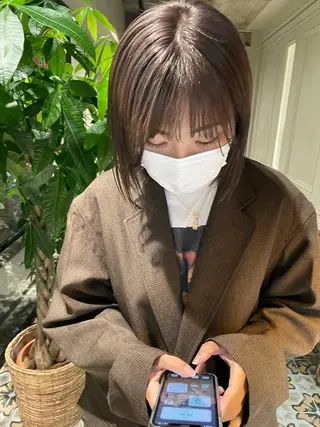 ミディアム カラー ベージュ🤎透明感 カラー🤎anriのヘアスタイル