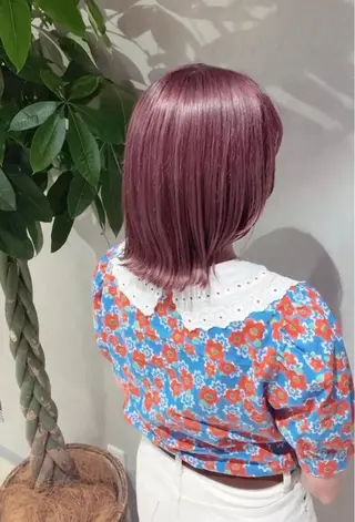 ミディアム カラー ヘアアレンジ _WHITE京橋店所属・髪質改善_WHITE RYUSUKEのヘアスタイル