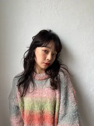 セミロング カラー ENIF ヤマグチアツコのヘアスタイル