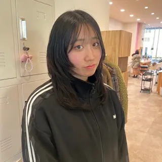 セミロング 望愛/レイヤー/ハイ トーン/デザインのヘアスタイル