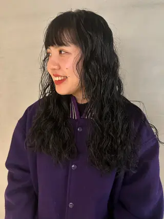 ロング カラー パーマ 斎藤祐樹 /レイヤー/パーマのヘアスタイル