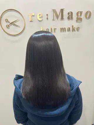 セミロング カラー ヘアアレンジ キッズ 関内　髪質改善　特化 re:Magoのヘアスタイル