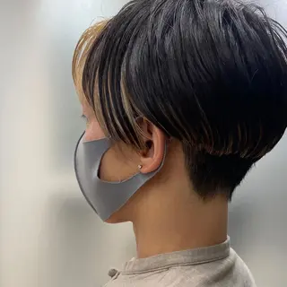 ショート カラー パーマ ヘアアレンジ メンズ ツヤ髪 ／髪質改善 松岡将太郎のヘアスタイル