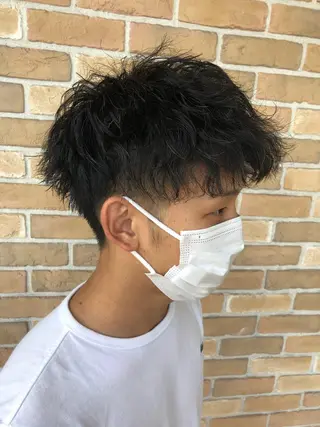 ショート カラー パーマ ヘアアレンジ メンズ ❣️倉敷❣️美髪 カラー能登一成のヘアスタイル