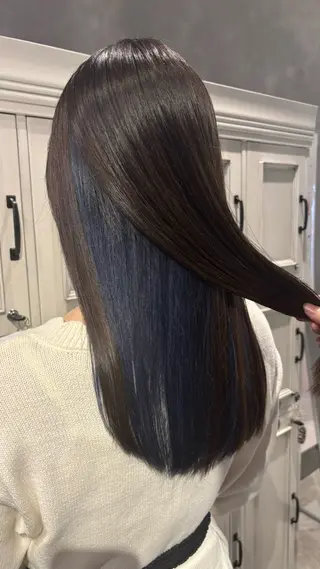 ロング カラー 長瀬 友唯のヘアスタイル