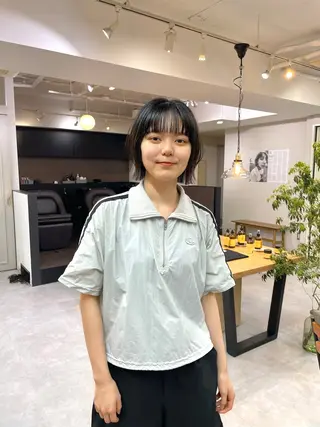 ショート カラー パーマ＊ 顔まわり似合わせのヘアスタイル