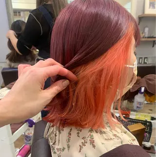 ミディアム 淡色ふんわりhair 新宿satomiのヘアスタイル