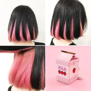 ショート カラー "PEPPU "所属・派手髪、ハイトーン ショートヘアShinのヘアスタイル