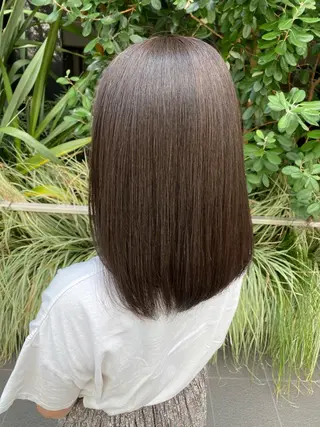 ミディアム カラー ヘアアレンジ 外苑前NO.1艶髪 透明感カラーのヘアスタイル
