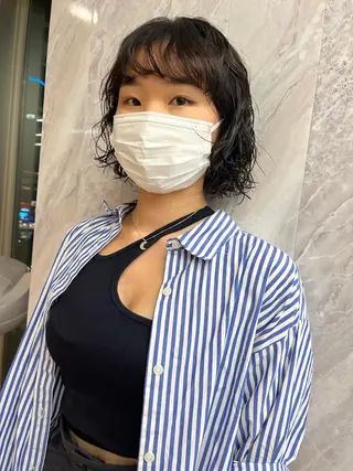 ミディアム パーマ 【代表】高山 一真のヘアスタイル