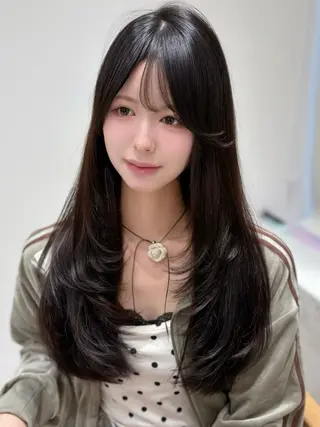 ロング カラー 中韓style 💄🤍愛子🇨🇳のヘアスタイル