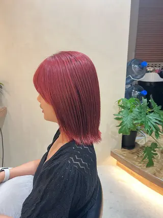ミディアム 縮毛矯正/ ケアブリーチ/モカのヘアスタイル