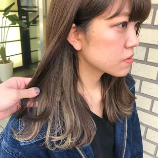 セミロング 韓国風デザイン 💐MIZUKI💐のヘアスタイル