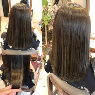 セミロング カラー ヘアアレンジ SALOWIN銀座VORT所属・小林 佳祐のヘアスタイル