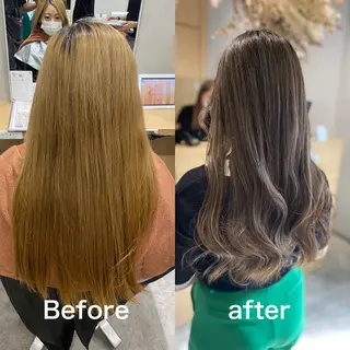 ロング カラー AVANCE京橋所属・ハイトーンヘア/ 島崎　タクミのヘアスタイル