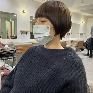 ショート カラー パーマ* 顔まわり似合わせのヘアスタイル