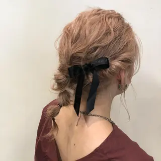 ミディアム カラー ヘアアレンジ 心斎橋 美髪職人 近江のヘアスタイル