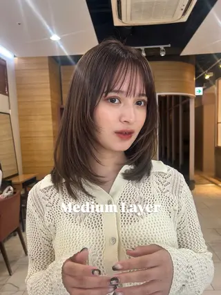 ミディアム カラー 似合わせ🕰️銀座 /Kaoruko🌱のヘアスタイル