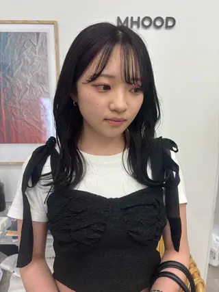 ミディアム リン🔔ボブ cut ベージュカラー🤎のヘアスタイル