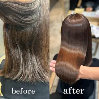 セミロング 心斎橋🤍inity KIKOのヘアスタイル